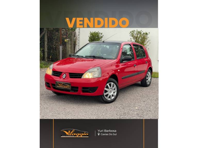 RENAULT - CLIO - 2008/2009 - Vermelha - R$ 22.900,00